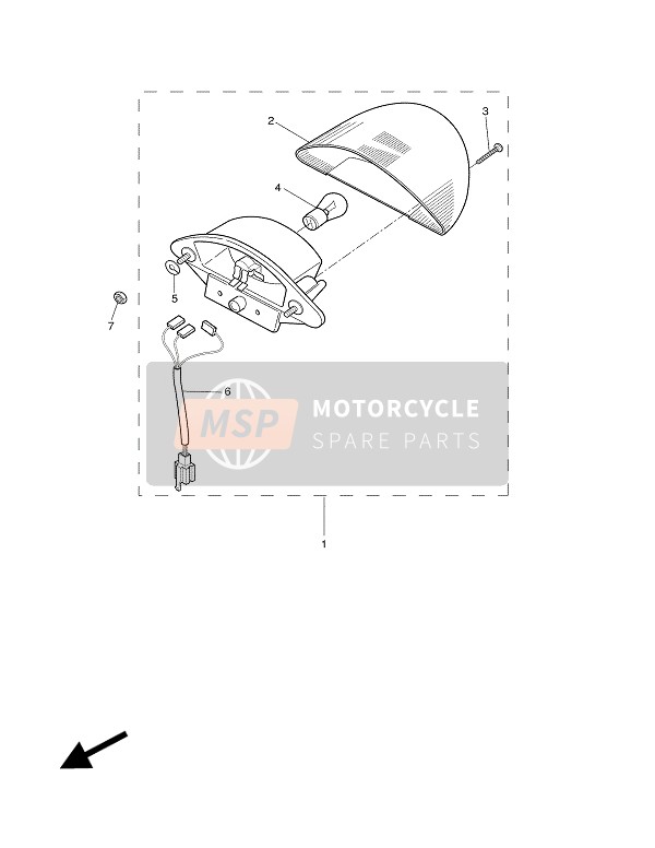 Yamaha YQ50 AEROX 2001 Rücklicht für ein 2001 Yamaha YQ50 AEROX